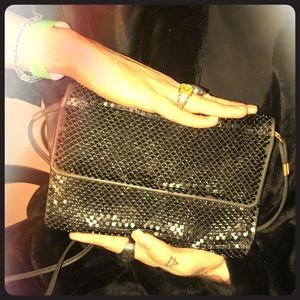 80s Whiting & Davis Black Metal Mesh Purse